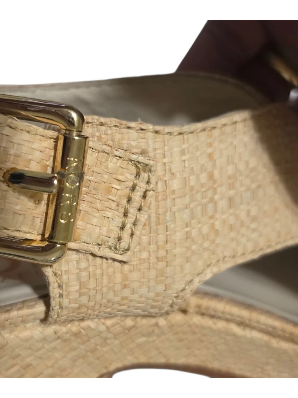 Michael Kors Women's Tan Woven Platform Sandals